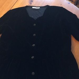 Black velvet vintage dress